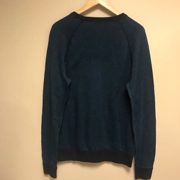 Banana Republic dark teal and blue cotton crew sweater. M - Picture 2 of 7
